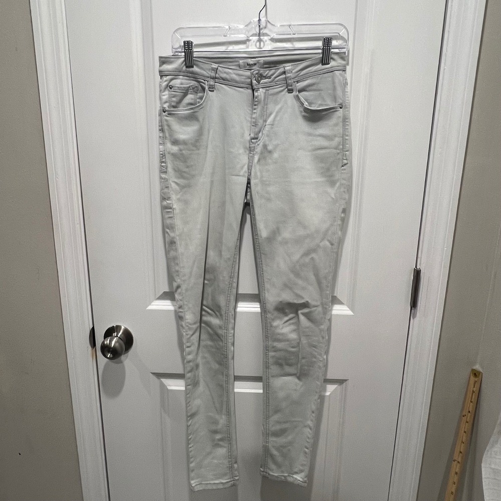 Kensie Women Skinny Jeans Knockout Mid Rise Light Gray 4/27
